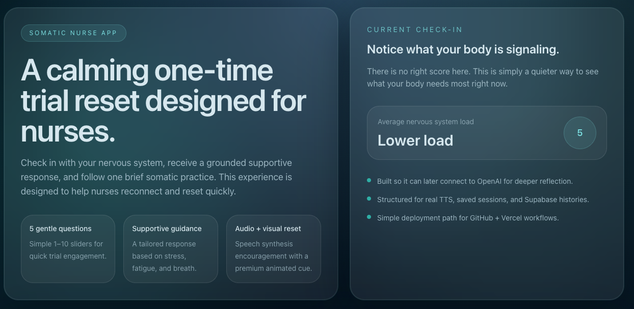 Brock Somatic Check-In App — nervous system load tracker